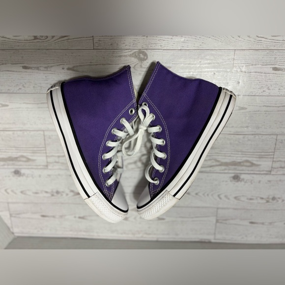 Chuck Taylor All Star Canvas Converse Unisex High-Top Purple Sneakers Sz 5 Women - Picture 5 of 12